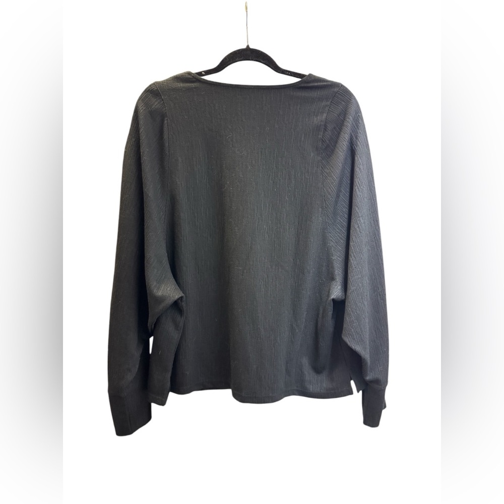 Banana Republic Black V-Neck Peasant Blouse - Size XL